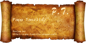 Papp Tasziló névjegykártya